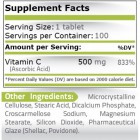 Pure Nutrition - Vitamin C  500mg / 100 tabs.​